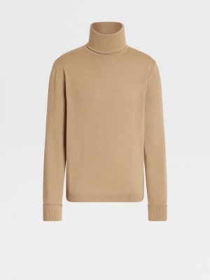 Beige Zegna Wool Turtleneck | WPLBNZJ-84