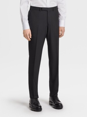 Black Zegna 15milmil15 Wool Pants | HTFJCVK-75