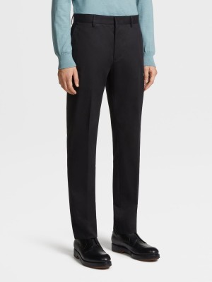 Black Zegna Cotton Pants | EOFBXJY-02