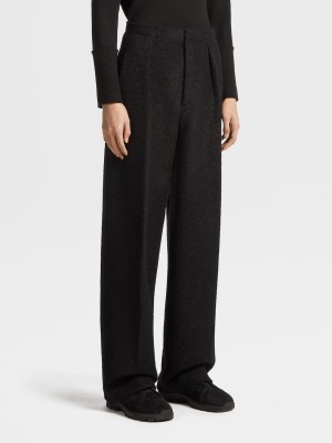 Black Zegna Wool Blend Pants | QTVUFJZ-47