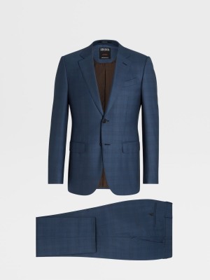 Blue Zegna Centoventimila Wool Suit | YOXGFDL-89