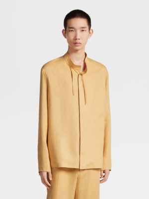 Coral Zegna Linen Overshirt | JVLECDM-08