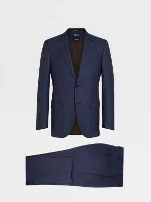 Dark Blue Zegna Oasi Cashmere Suit | RZJFQCU-39