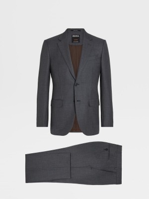 Dark Grey Zegna Oasi Cashmere Suit | LDUOPXR-30