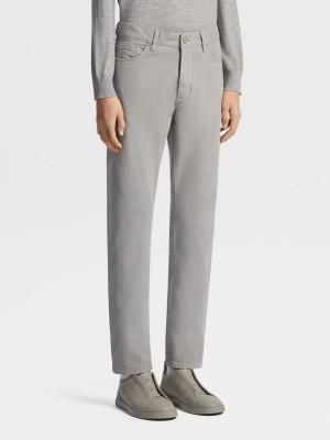 Grey Zegna Stretch Cotton Roccia Pants | LPFDRJV-45