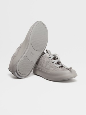 Grey Zegna Suede Triple Stitch Mrbailey? Sneakers | BKSTOVH-65