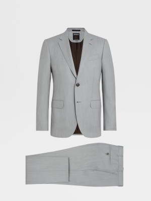 Light Grey Zegna Centoventimila Wool Suit | KYVOTER-08