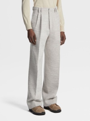 Light Grey Zegna Wool Blend Pants | KQLEOPY-43