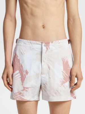 Light Pink Zegna 232 Road Brand Mark Swim Boxers | NOAVGHU-60