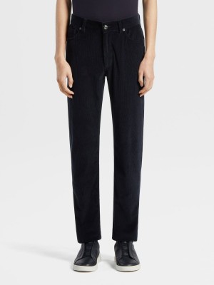 Navy Blue Zegna Cashco Roccia Pants | DFABONS-81