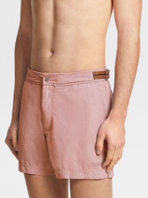 Pink Zegna 232 Road Brand Mark Swim Boxers | WOLKEPT-60