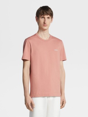 Pink Zegna Cotton T-shirt | NWRHFDU-84