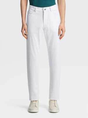 White Zegna Cashco Roccia Pants | PXNEUIR-15