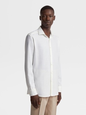 White Zegna Cashco Shirt | CBTFIHO-53