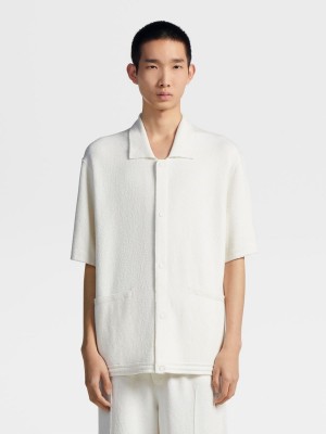 White Zegna Cotton Blend Shirt | UWTLJZB-23