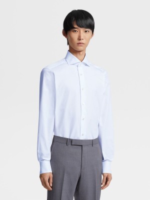 White Zegna Trofeo Cotton Shirt | EZAXGIF-49