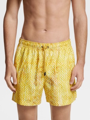 Yellow Zegna Technical Fabric Printed Swim Boxers | GRPJXYT-03