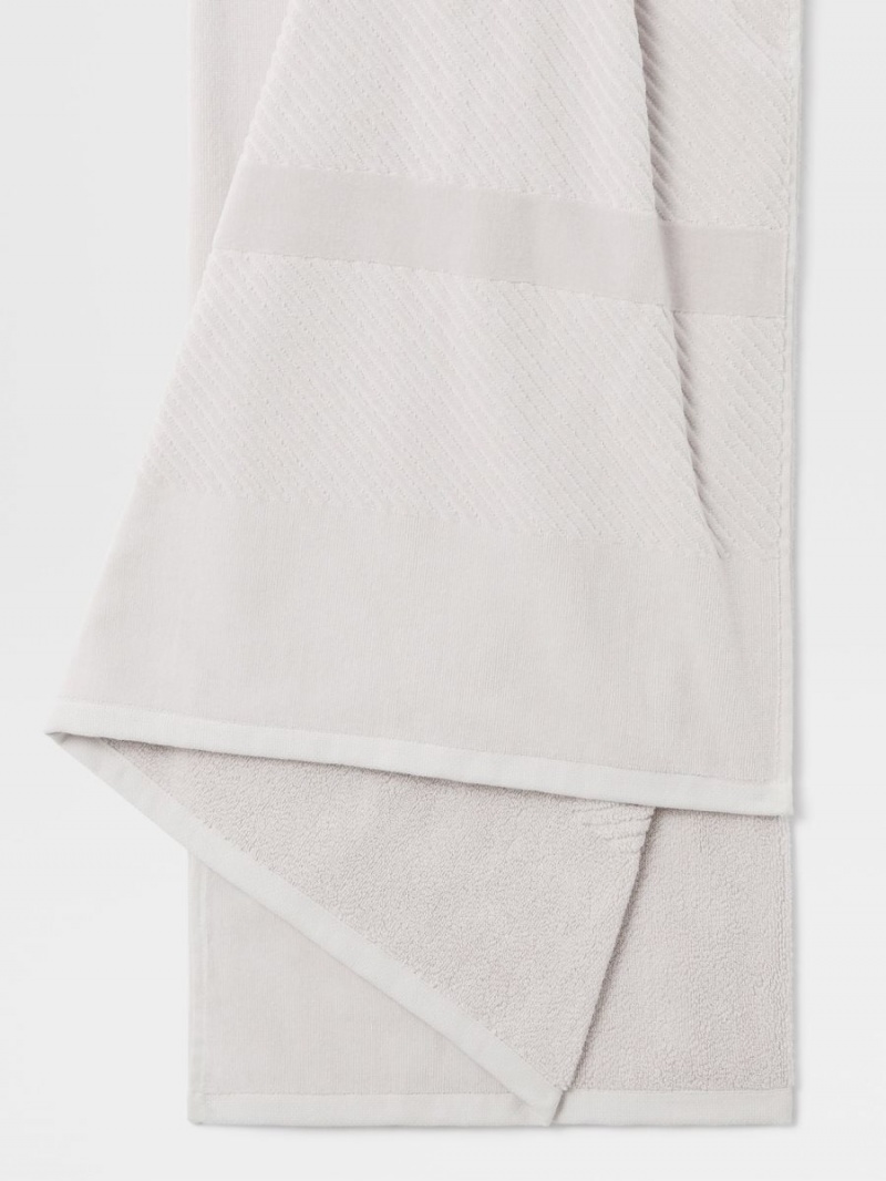 Beige Zegna Logo Beach Towel | KNBSGEF-79