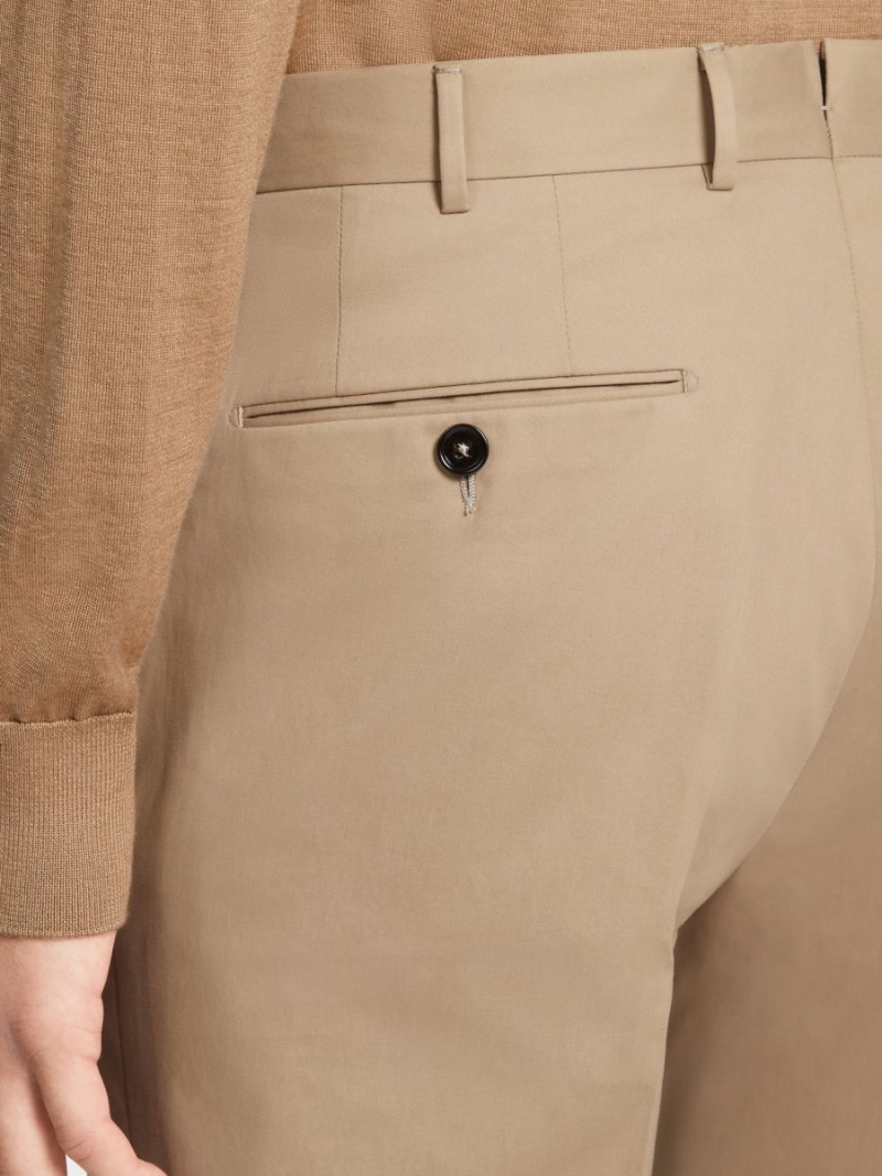 Beige Zegna Premium Cotton Pants | IHYPNXG-54