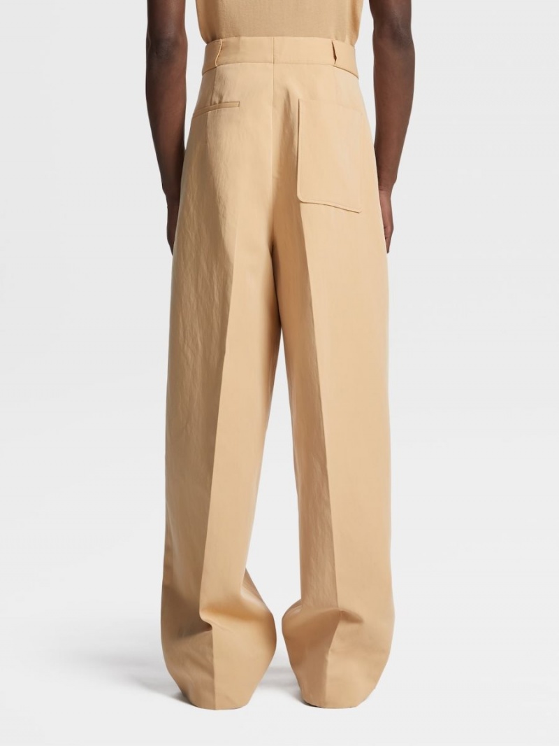 Beige Zegna Pure Wool Workwear Pants | LJSBRCP-09