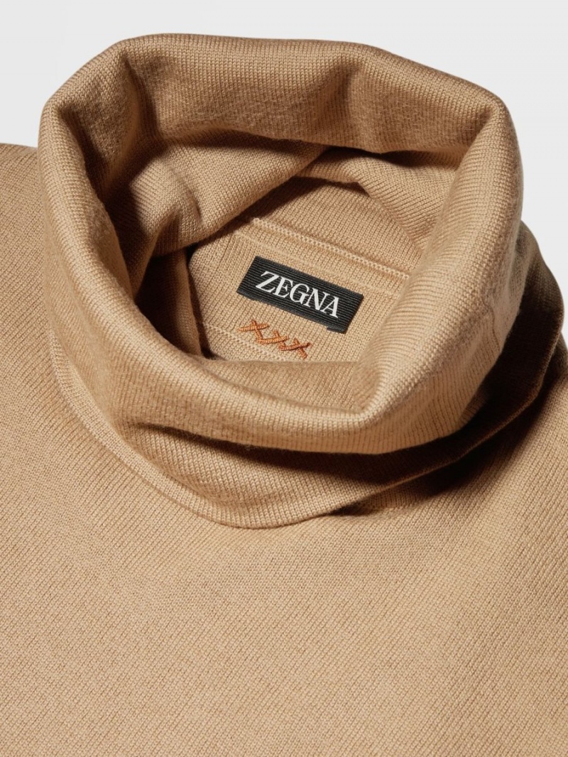 Beige Zegna Wool Turtleneck | WPLBNZJ-84