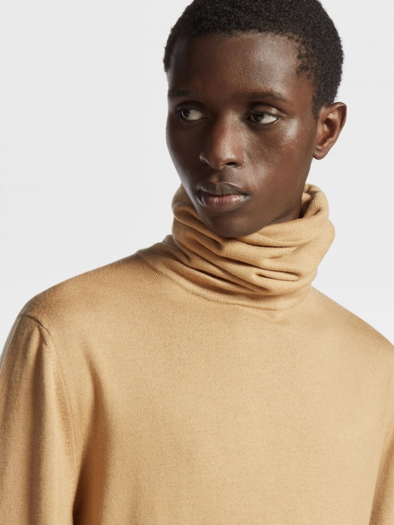 Beige Zegna Wool Turtleneck | WPLBNZJ-84