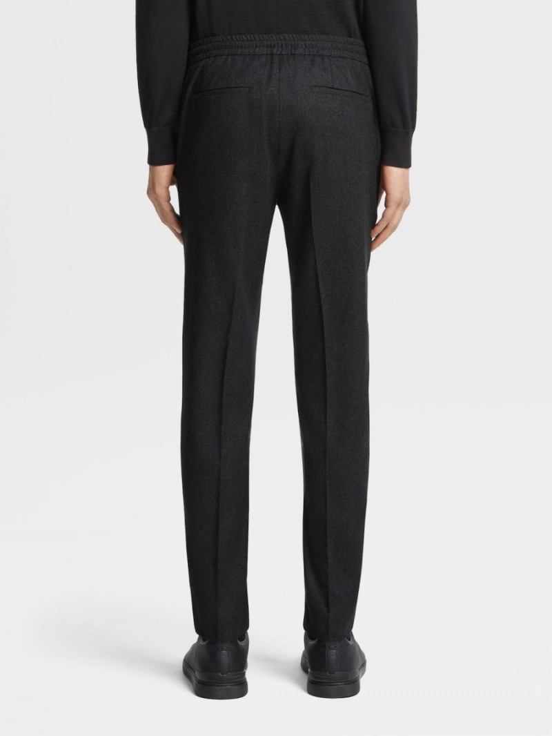 Black Zegna 14milmil14 Wool Blend Joggers | FCRUSEK-56