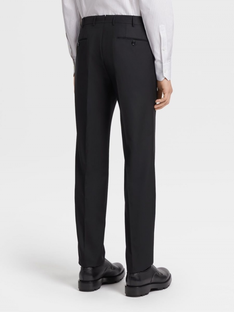 Black Zegna 15milmil15 Wool Pants | HTFJCVK-75