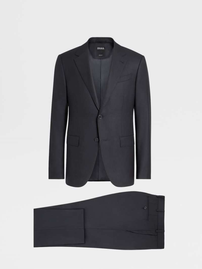 Black Zegna 15milmil15 Wool Suit | KMTAUOL-31