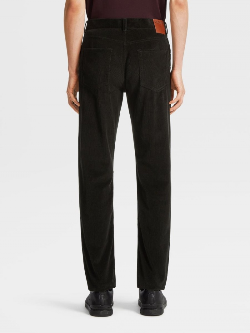 Black Zegna Cashco Roccia Pants | VJISZAN-47