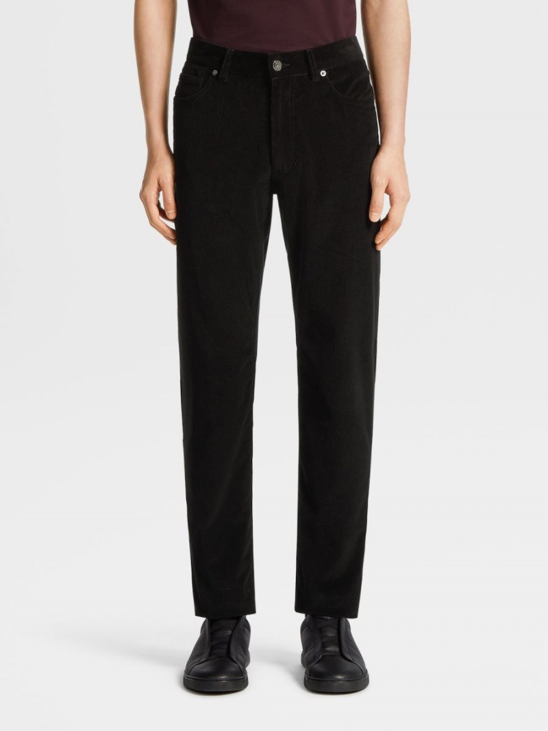 Black Zegna Cashco Roccia Pants | VJISZAN-47