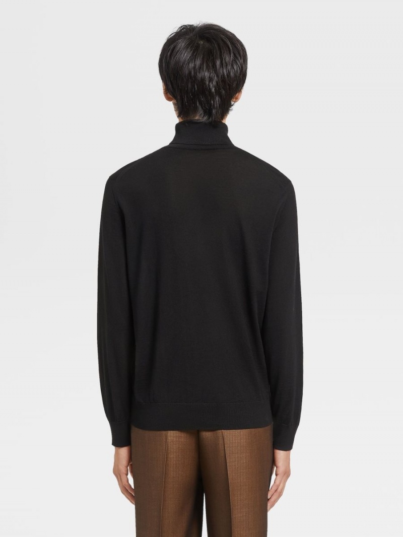 Black Zegna Cashseta Turtleneck | SQCAEOX-47