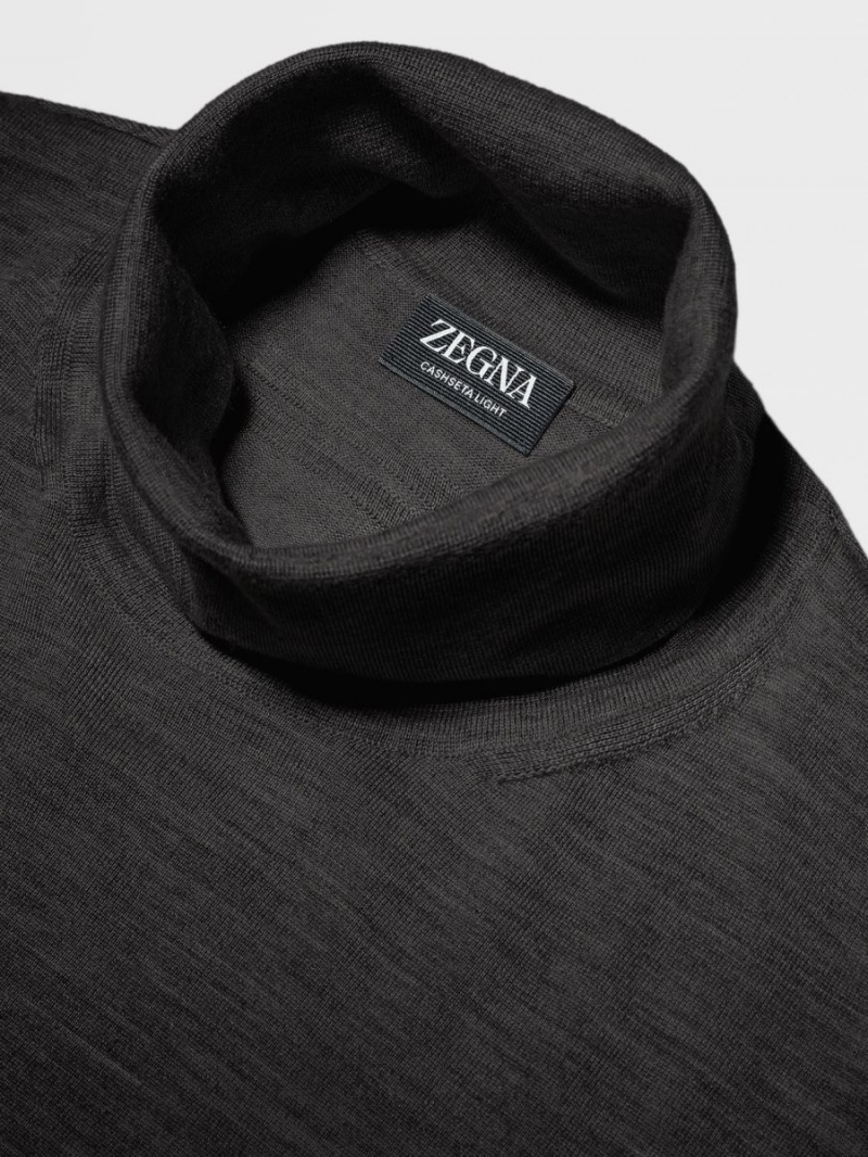 Black Zegna Cashseta Turtleneck | SQCAEOX-47