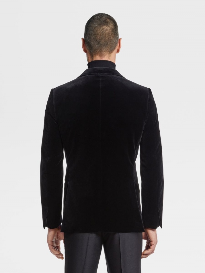 Black Zegna Cotton Evening Jacket | MJLKVBC-47