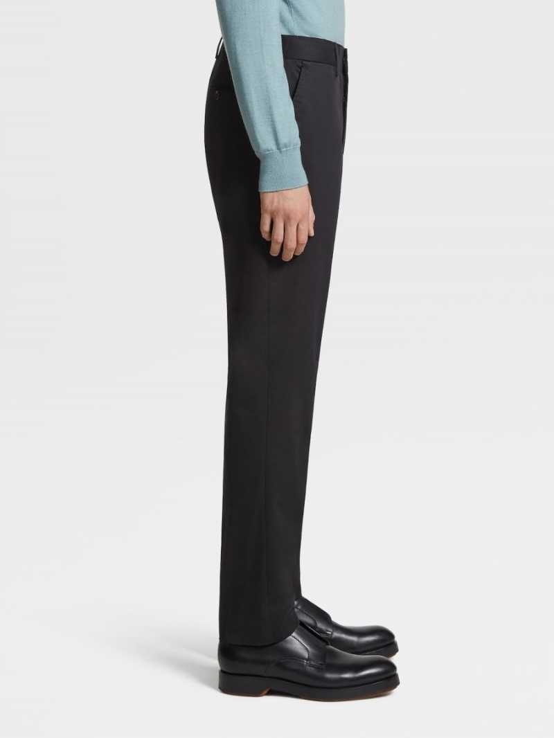 Black Zegna Cotton Pants | EOFBXJY-02