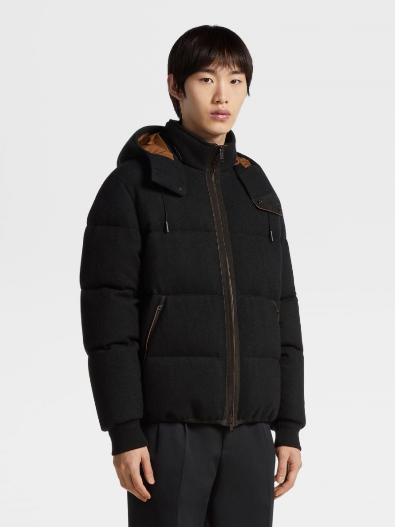 Black Zegna Oasi Cashmere Ghiaccio Blouson | BMSRXGN-03