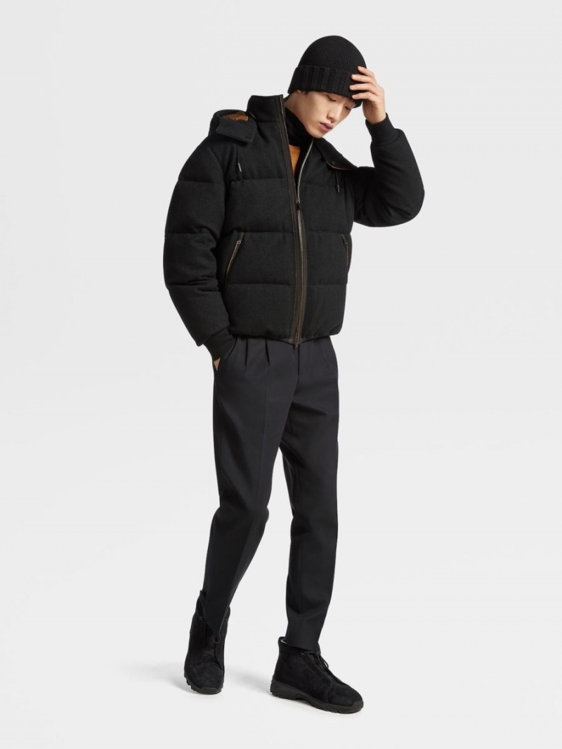 Black Zegna Oasi Cashmere Ghiaccio Blouson | BMSRXGN-03