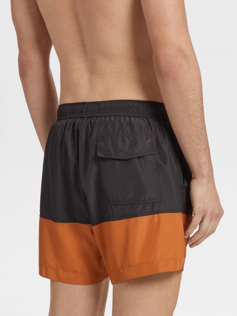 Black Zegna Swim Shorts | CLVUZMO-21