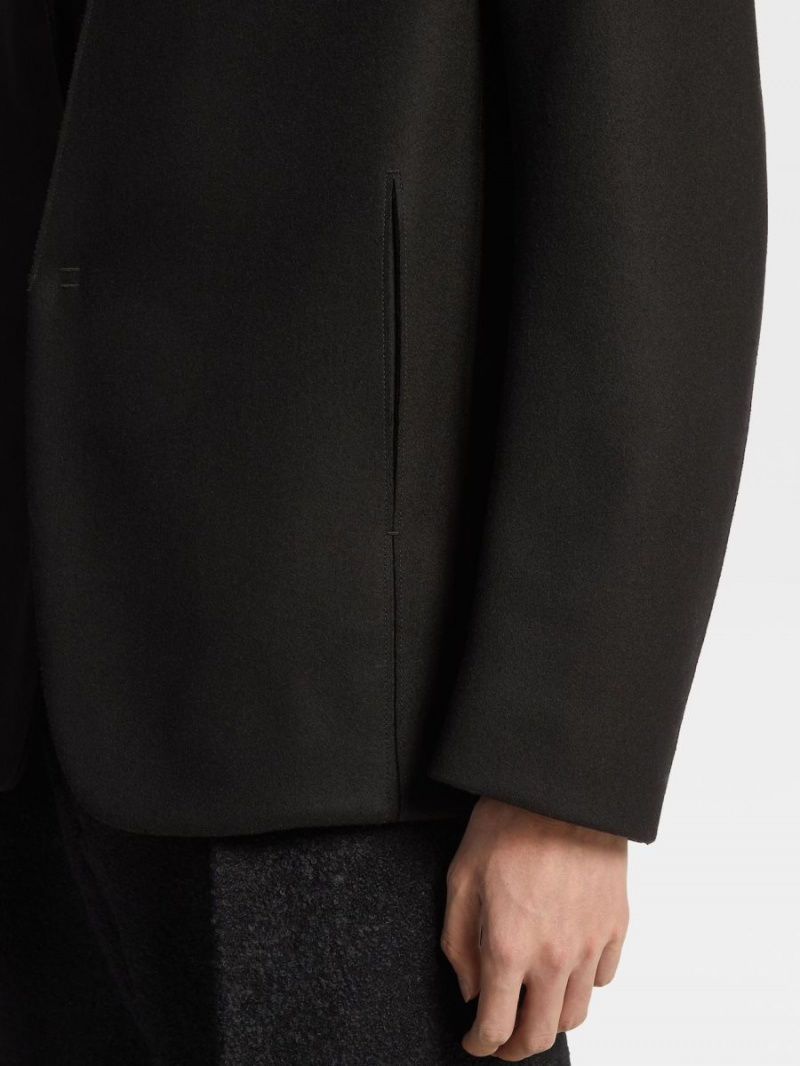 Black Zegna Wool Blend Jacket | XIMDHSG-05