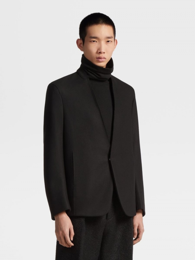 Black Zegna Wool Blend Jacket | XIMDHSG-05