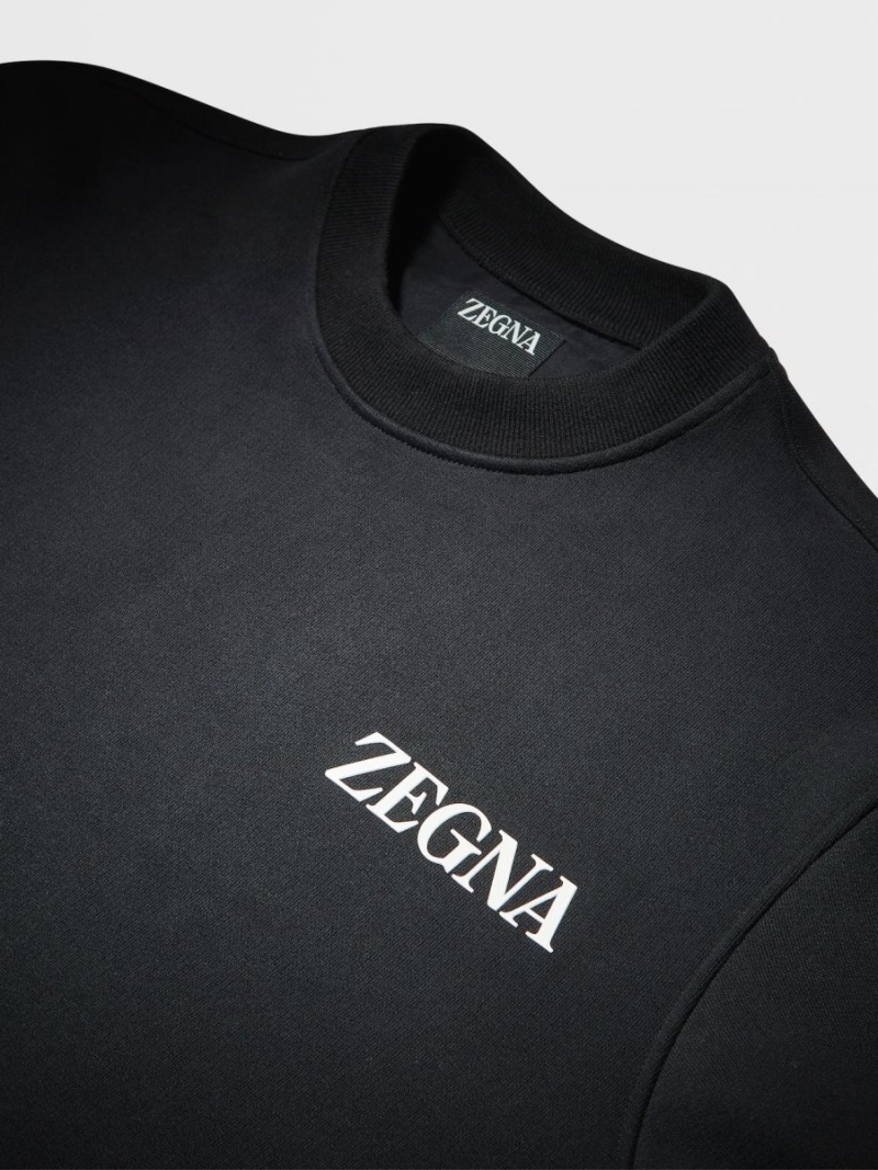 Black Zegna #usetheexisting Cotton Crewneck Sweatshirt | JFXMCNR-46