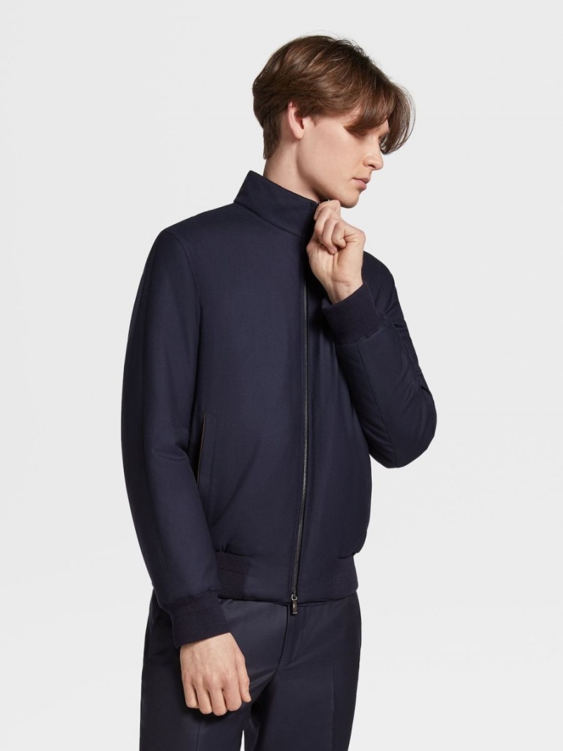 Blue Zegna 12milmil12 Wool Zip-up Jacket | KEDRTIV-75