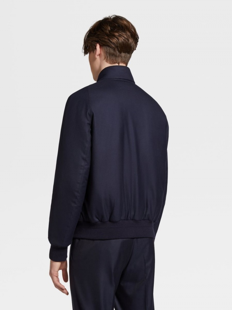 Blue Zegna 12milmil12 Wool Zip-up Jacket | KEDRTIV-75