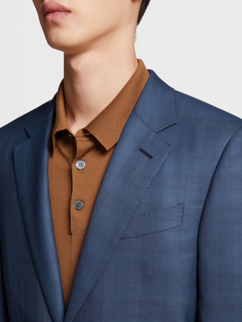 Blue Zegna Centoventimila Wool Suit | YOXGFDL-89