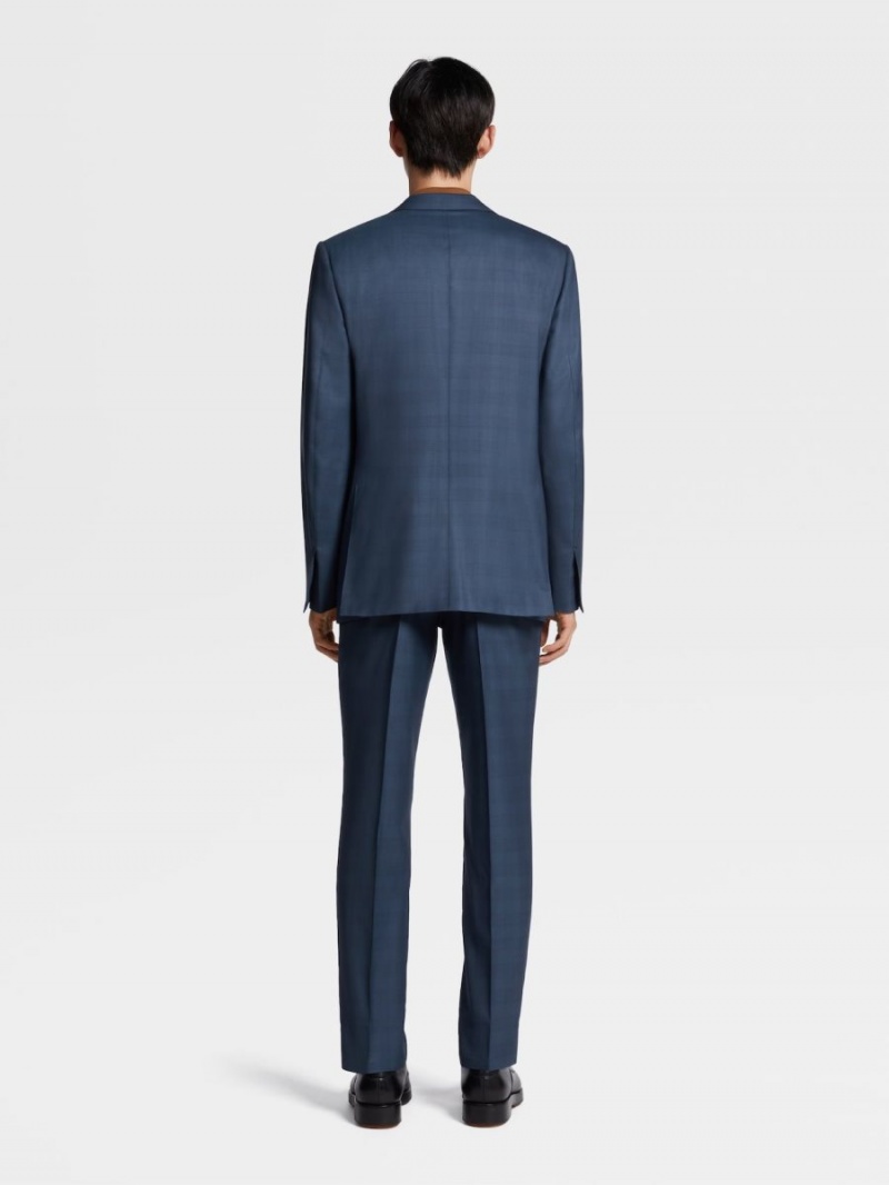 Blue Zegna Centoventimila Wool Suit | YOXGFDL-89