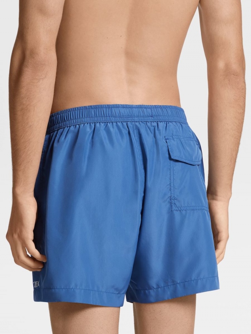 Blue Zegna Technical Fabric Swim Boxers | LDYQFMR-05