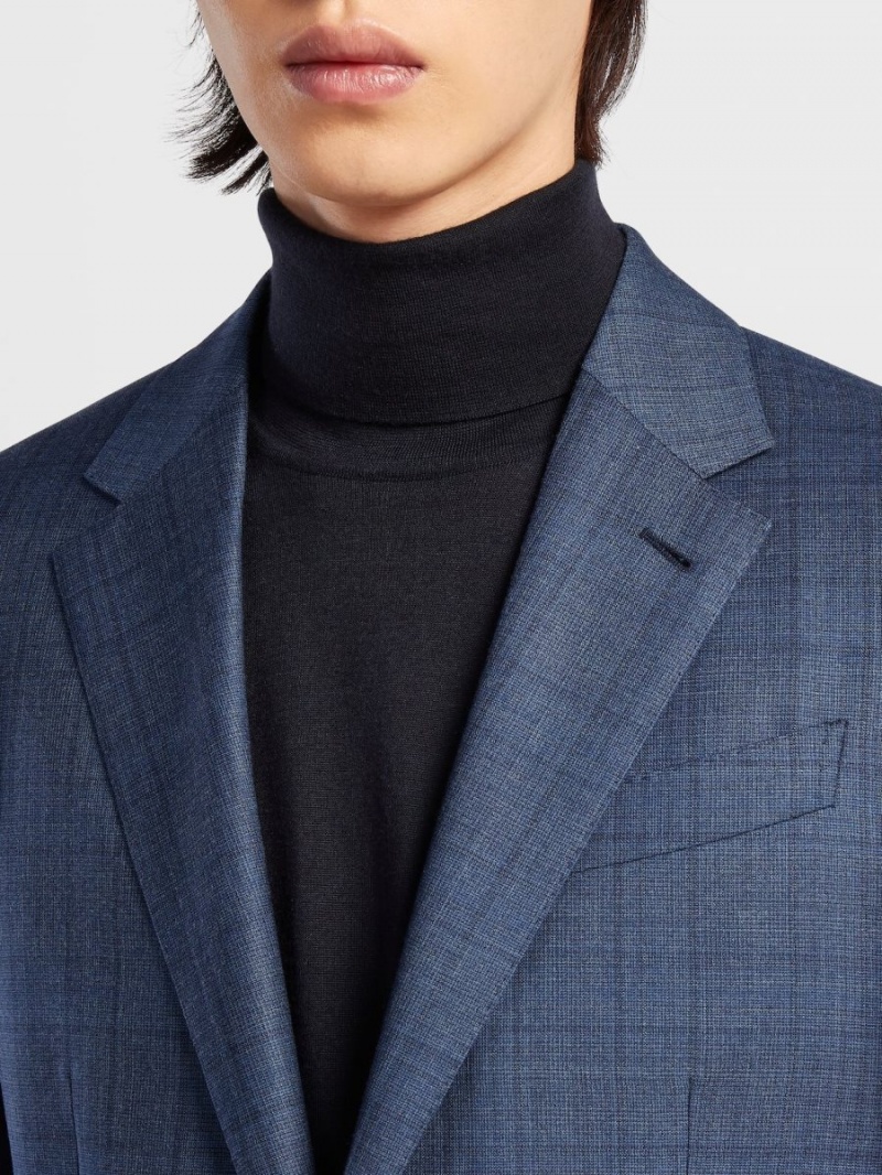 Blue Zegna Trofeo Wool Suit | QXYPDUW-41