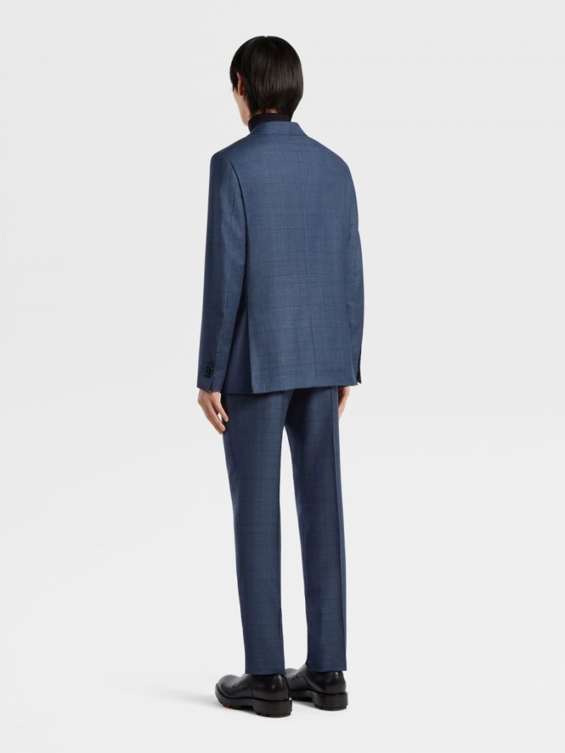 Blue Zegna Trofeo Wool Suit | QXYPDUW-41