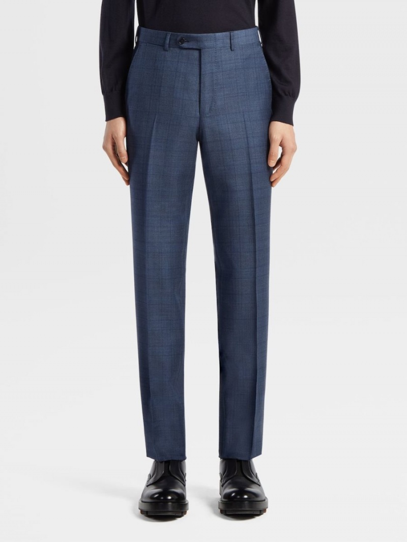 Blue Zegna Trofeo Wool Suit | QXYPDUW-41