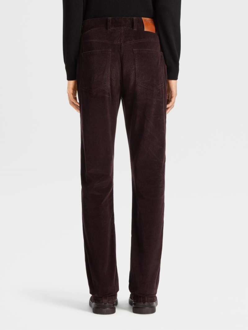 Burgundy Zegna Cashco Roccia Pants | FSROHKE-38